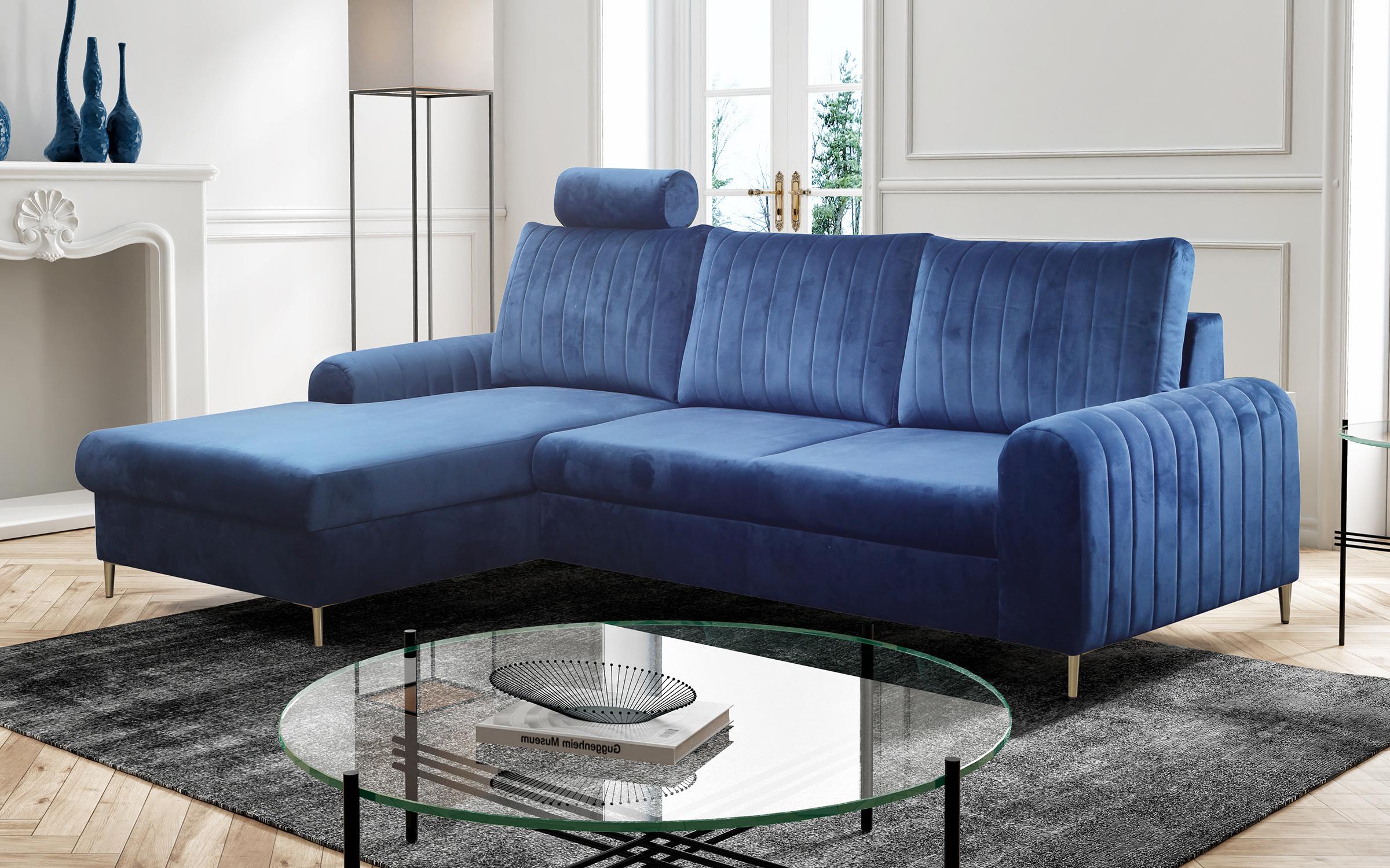 Γωνιακός καναπές Izza, μπλε  1